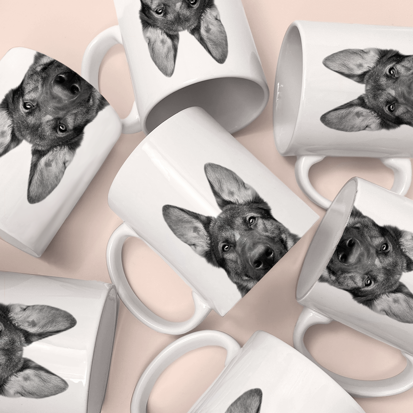 Peeking German Shepherd Mug