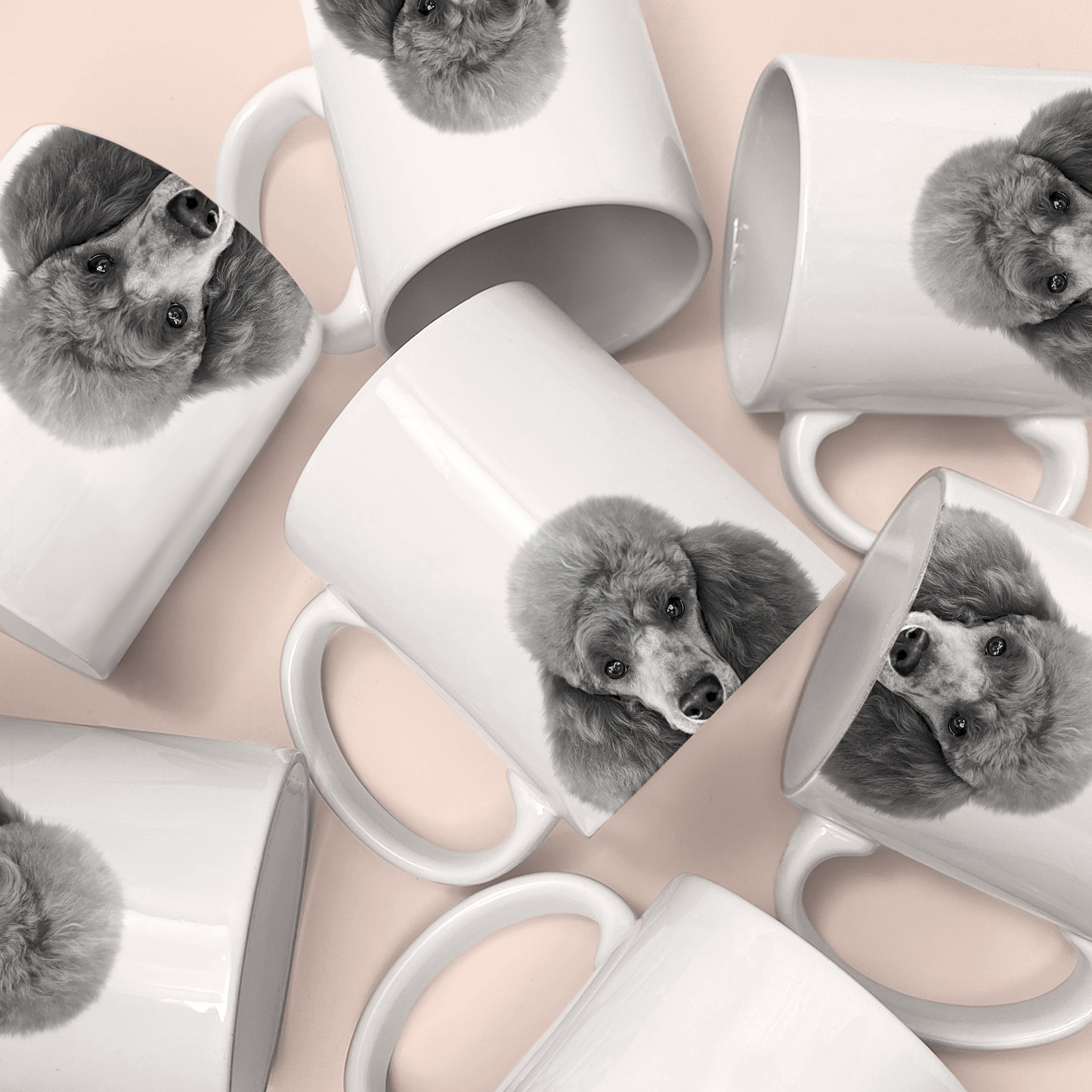 Peeking Poodle Mug