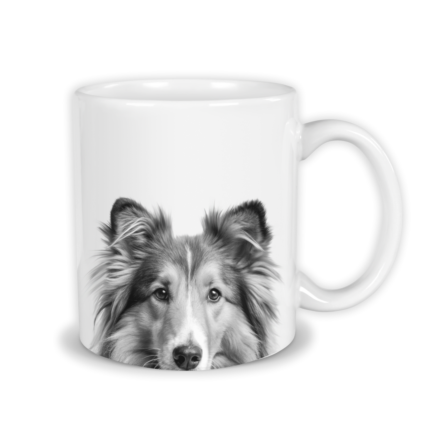 Peeking Collie Mug