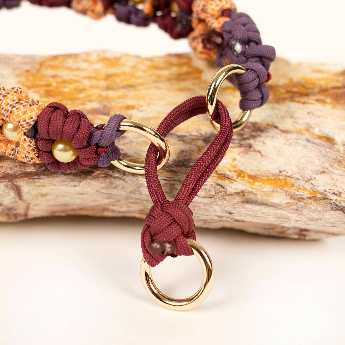 Maroon Paracord Martingale Collar Set