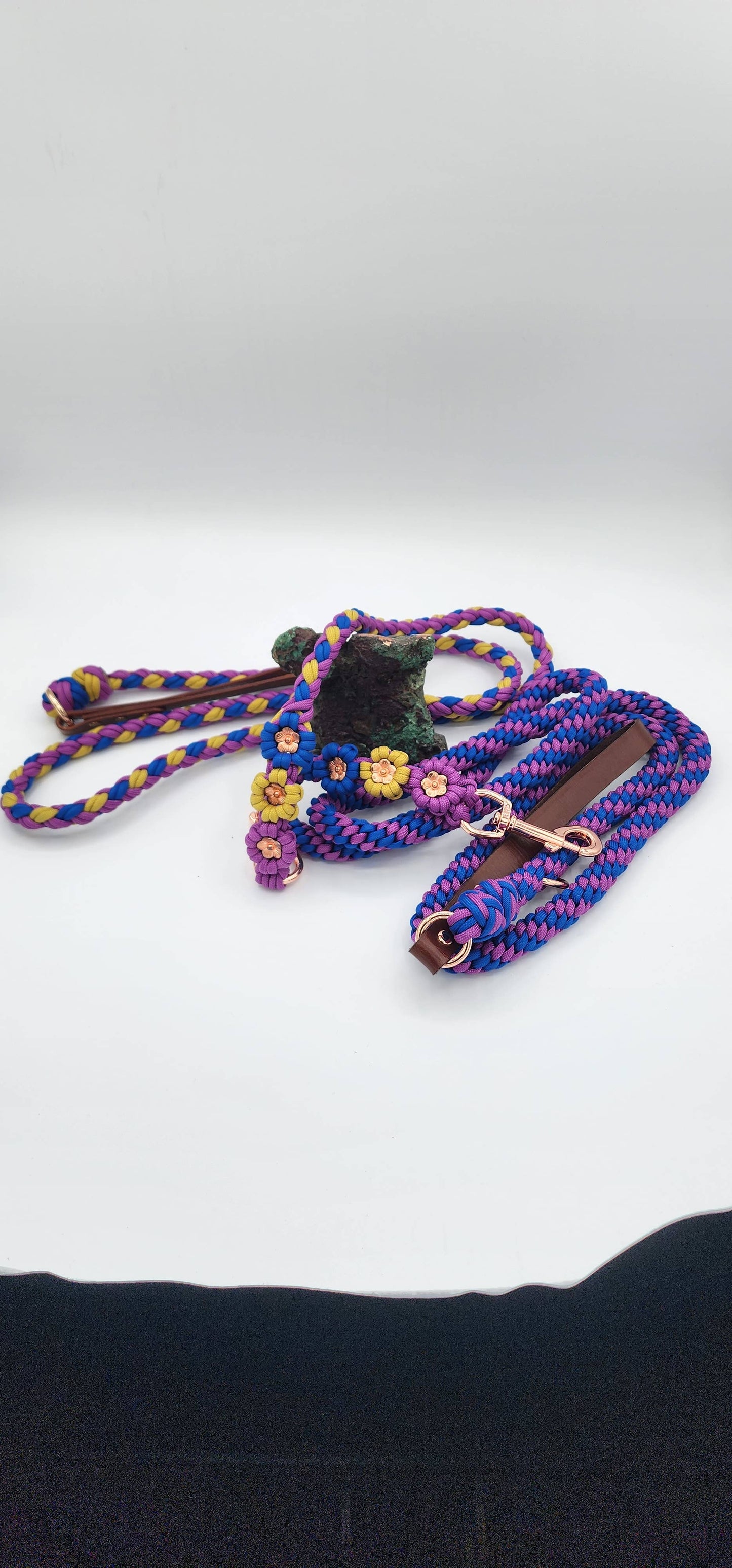 Purple/Blue/Green Paracord  Leash