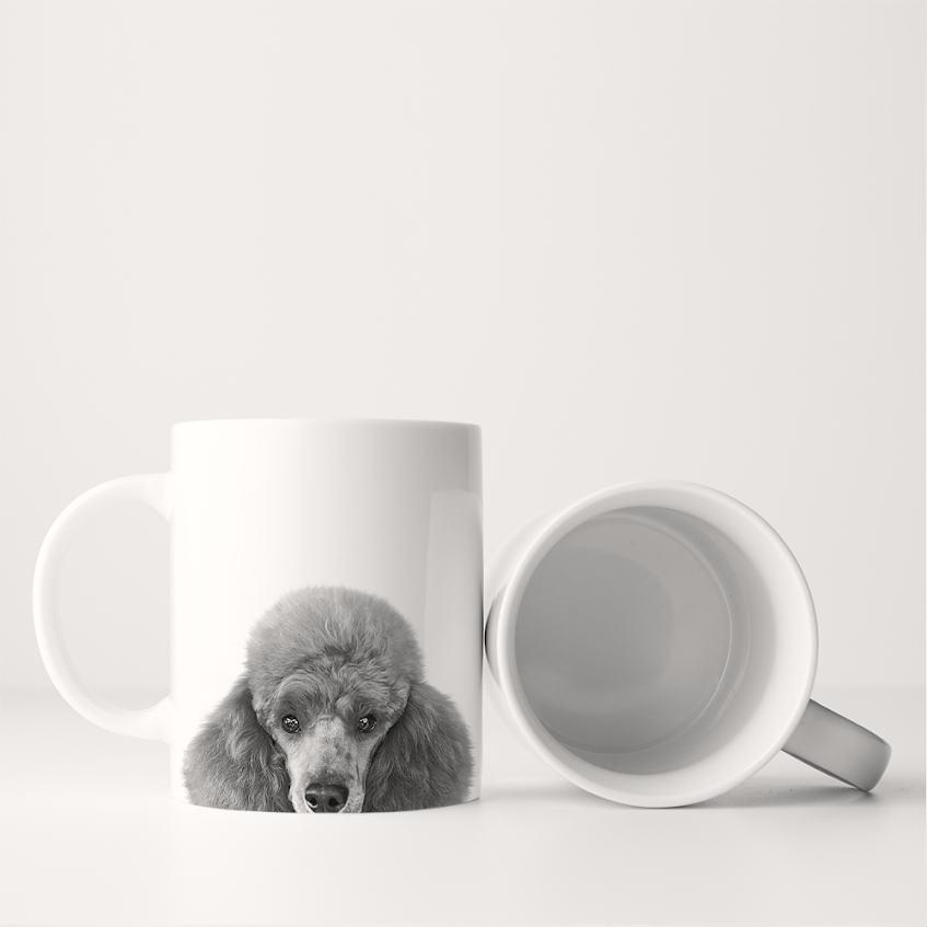 Peeking Poodle Mug
