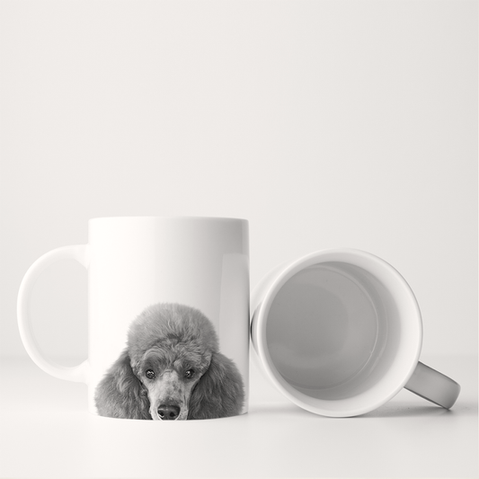 Peeking Poodle Mug