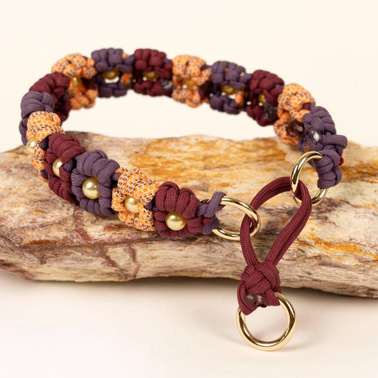 Maroon Paracord Martingale Collar Set