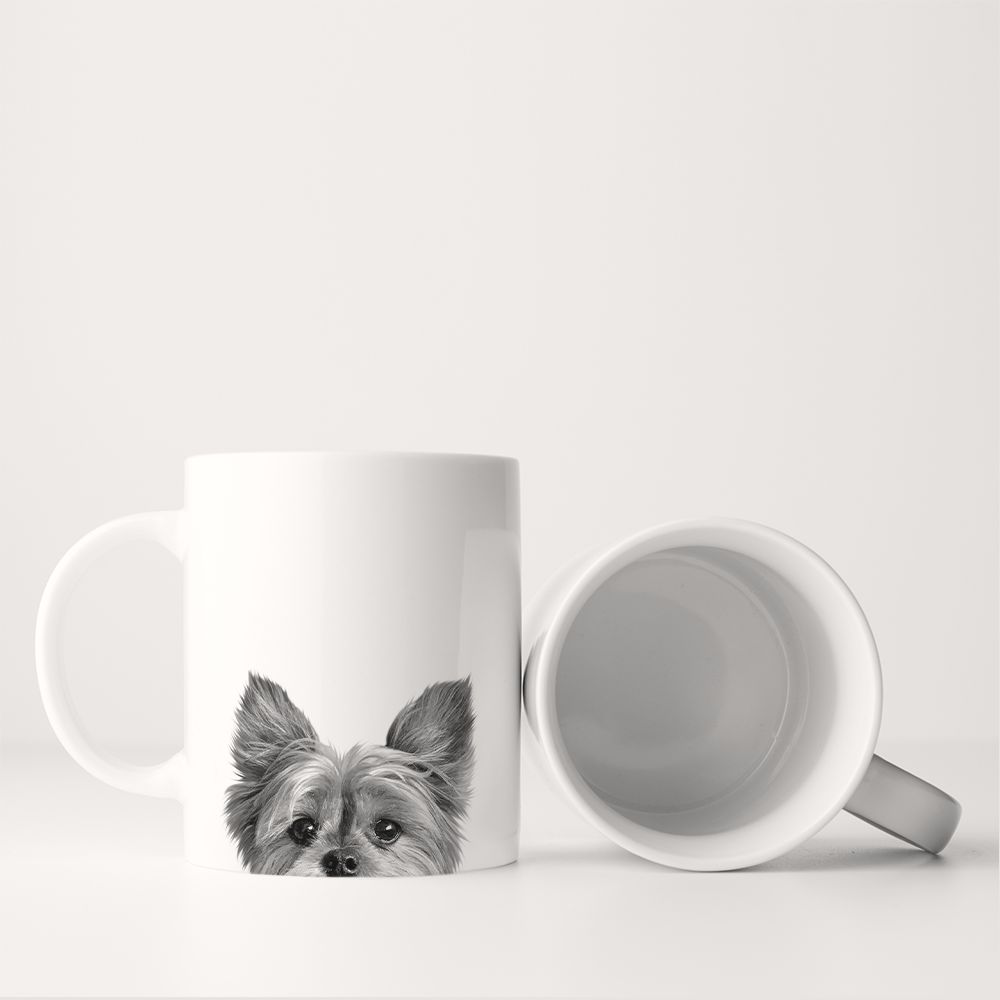 Peeking Yorkie Mug