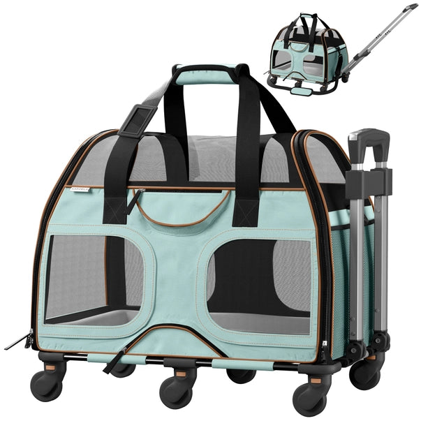 Premium Rider Pet Carrier with Removable Wheels