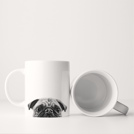 Peeking Pug Mug