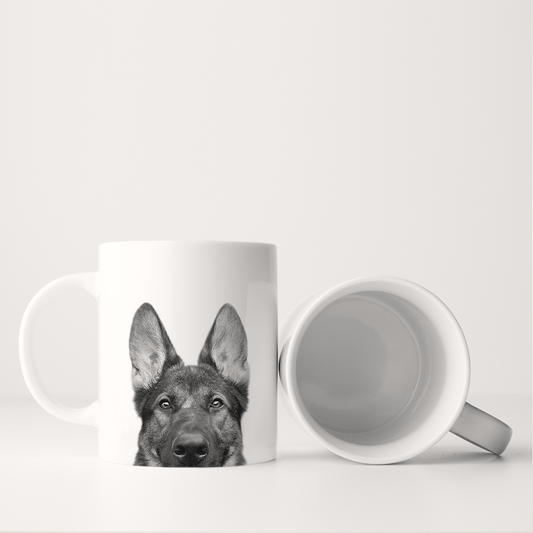 Peeking German Shepherd Mug