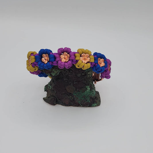 Jewel Tone Bloom Paracord Collar-Buckle Set