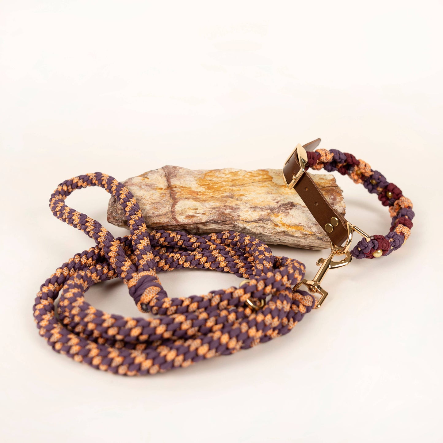 Maroon Paracord Martingale Collar Set