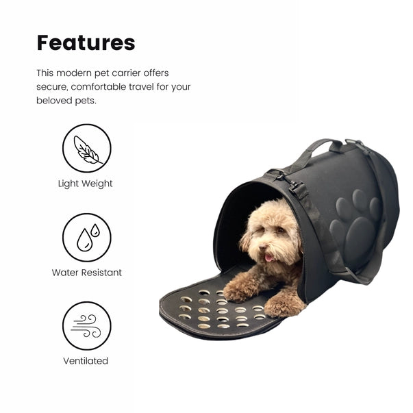 Black Travel Pet Carrier For Dogs or Cats