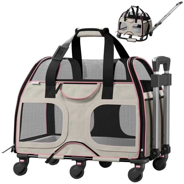 Premium Rider Pet Carrier with Removable Wheels